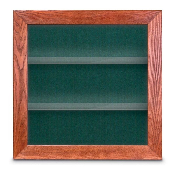 Outdoor Enclosed Combo Board, 42"x32", Black Frame/Blue & Cork
